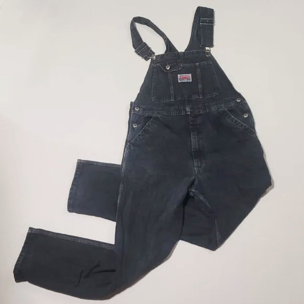 Vintage 90s IKEDA Black Denim Overalls
